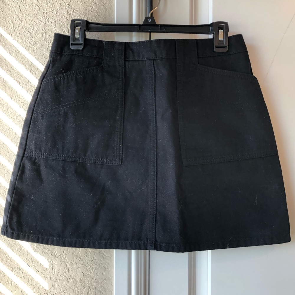 Black A Line Urban Outfitters Jean Mini Skirt